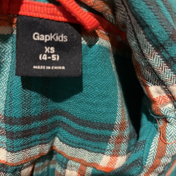 GAP Kids Plaid Flannel Shirt size XS (4,5) - Picture 5 of 5